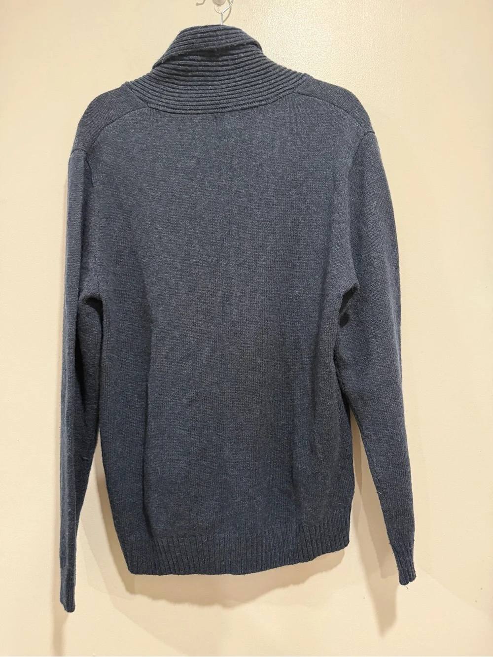 Old Navy Men’s Navy Blue Shawl Collar Button Front Cardigan Sweater Large